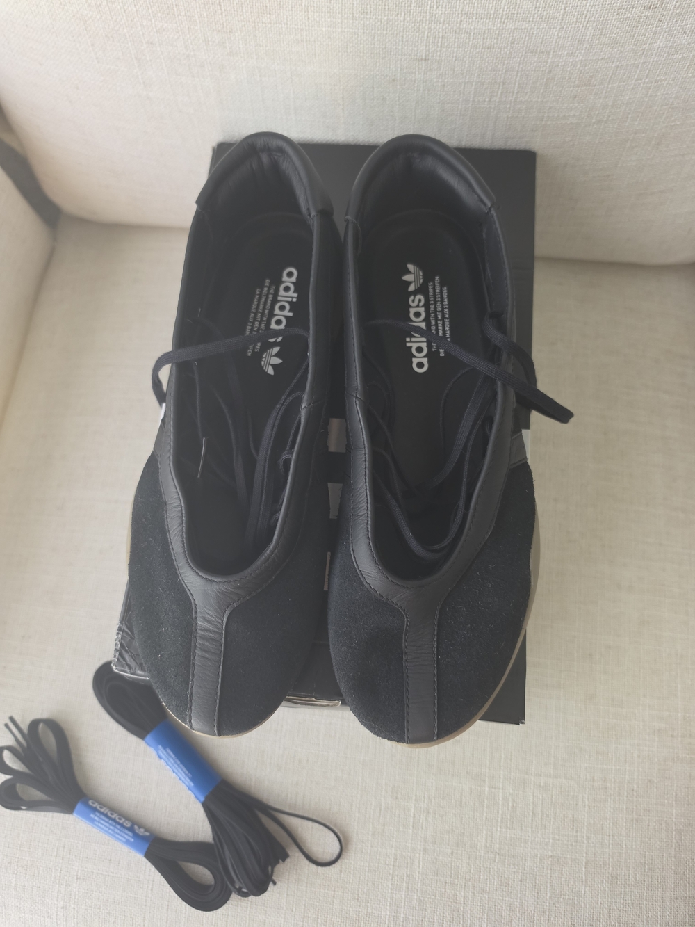 adidas Black Gum-Soled Taekwondo/Ballet Shoes